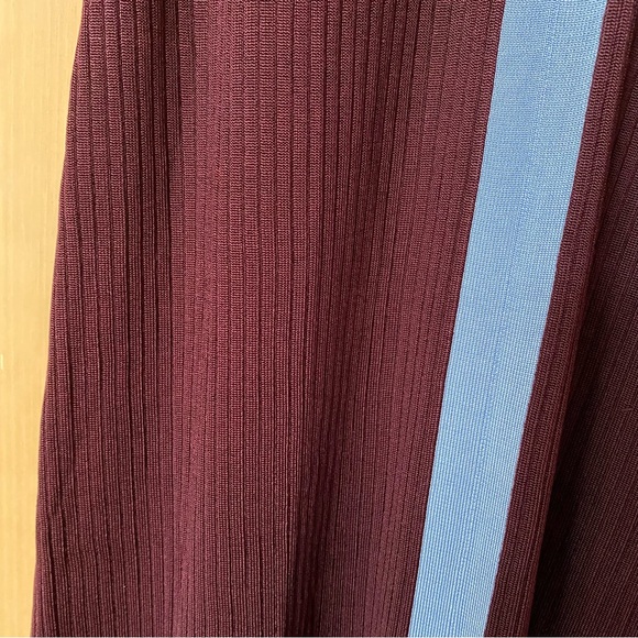 NEW Zara ribbed knit color block maxi dress purple blue - Picture 6 of 8